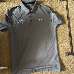 Mtsu grey polo dri fit shirt